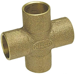 NIBCO - 2" Cast Copper Pipe Cross - C x C x C x C, Pressure Fitting - Exact Tool & Supply