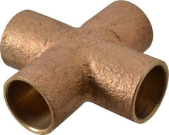 NIBCO - 1/2" Cast Copper Pipe Cross - C x C x C x C, Pressure Fitting - Exact Tool & Supply