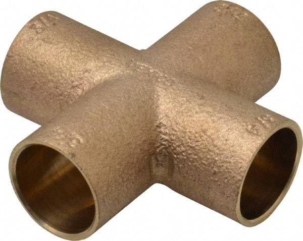 NIBCO - 3/4" Cast Copper Pipe Cross - C x C x C x C, Pressure Fitting - Exact Tool & Supply