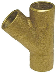 NIBCO - 1-1/2" Cast Copper Pipe 45° Wye - C x C x C, Pressure Fitting - Exact Tool & Supply