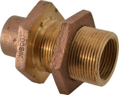 NIBCO - 1" Cast Copper Pipe Bulkhead - C x F, Pressure Fitting - Exact Tool & Supply