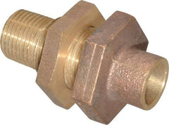 NIBCO - 1/2" Cast Copper Pipe Bulkhead - C X M, Pressure Fitting - Exact Tool & Supply
