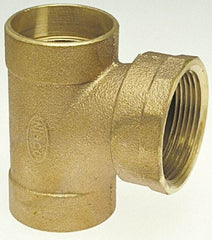 NIBCO - 2 x 2 x 1-1/2", Cast Copper Drain, Waste & Vent Pipe Tee - C x C x F - Exact Tool & Supply