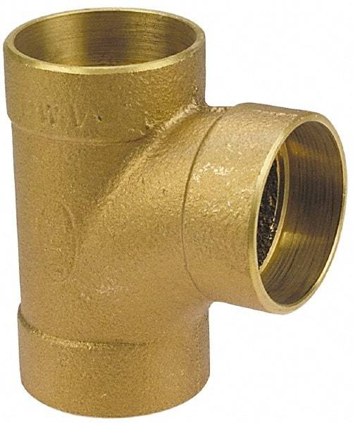 NIBCO - 4", Cast Copper Drain, Waste & Vent Pipe Tee - C x C x C - Exact Tool & Supply
