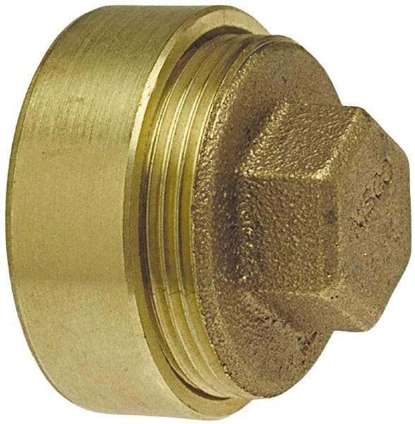 NIBCO - 3 x 2-1/2", Cast Copper Drain, Waste & Vent Pipe Flush Cleanout - Ftg x CO with Plug - Exact Tool & Supply