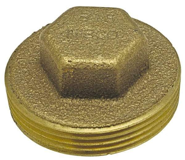 NIBCO - 1-1/2", Cast Copper Drain, Waste & Vent Pipe Plug - M - Exact Tool & Supply