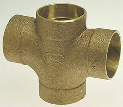 NIBCO - 1-1/4", Cast Copper Drain, Waste & Vent Pipe Double Tee - C x C x C x C - Exact Tool & Supply