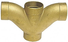 NIBCO - 2", Cast Copper Drain, Waste & Vent Pipe Double Long Turn T Y - C x C x C x C - Exact Tool & Supply