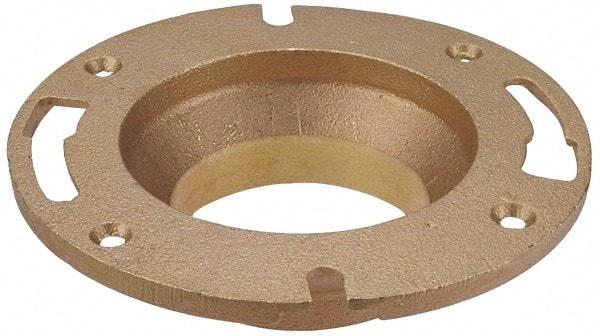 NIBCO - 4" Pipe, 7" OD, Cast Copper Closet Flange - 180° Max Working Temp, C End Connections - Exact Tool & Supply