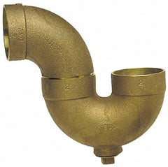 NIBCO - 3", Cast Copper Drain, Waste & Vent Pipe P Trap with CO - C x C with Plugs - Exact Tool & Supply
