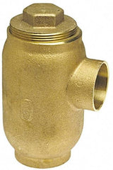 NIBCO - 1-1/2 x 3 x 5", Cast Copper Drain, Waste & Vent Pipe Drum Trap - C x F x CO with Plugs - Exact Tool & Supply