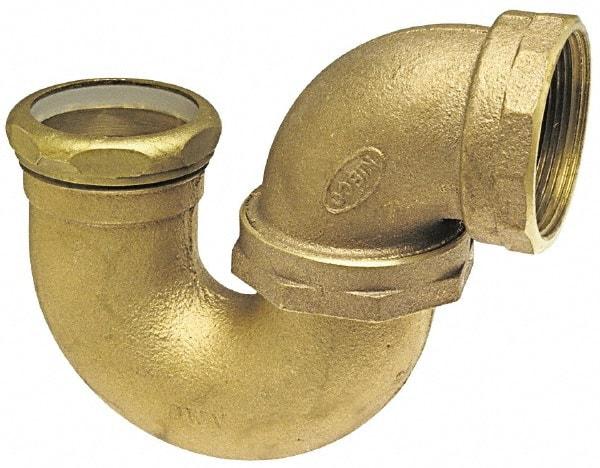 NIBCO - 2", Cast Copper Drain, Waste & Vent Pipe P Trap with Union - F x SJ - Exact Tool & Supply