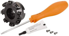 Kennametal - 101.6mm Cut Diam, 8mm Max Depth, 1-1/4" Arbor Hole, 8 Inserts, RP.T 1605... Insert Style, Indexable Copy Face Mill - BMD400 Cutter Style, 16,600 Max RPM, 2 High, Through Coolant, Series KSRM - Exact Tool & Supply