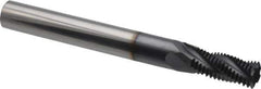 Scientific Cutting Tools - M12x1.25 Metric Fine, 0.345" Cutting Diam, 4 Flute, Solid Carbide Helical Flute Thread Mill - Internal/External Thread, 20.5mm LOC, 3-1/2" OAL, 3/8" Shank Diam - Exact Tool & Supply