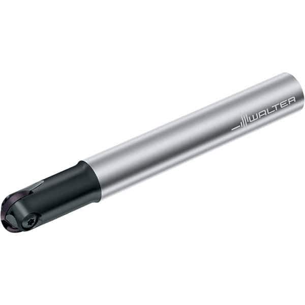 Walter - 20mm Cut Diam, 3/4" Shank Diam, 6.29" OAL, Indexable Ball Nose End Mill - 1.77" Head Length, Straight Shank, F2139 Toolholder, P3201-D19.05, P3201-D20, P3204-D19.05, P3204-D20 Insert - Exact Tool & Supply