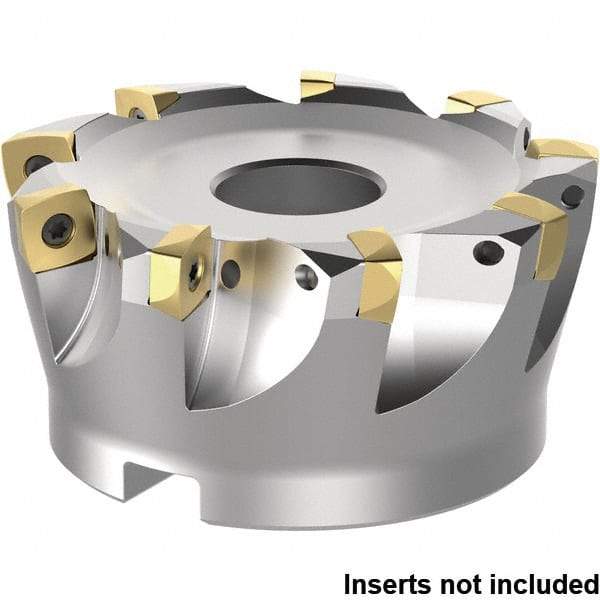 Kennametal - 5 Inserts, 12" Cutter Diam, Indexable High-Feed Face Mill - 3" High - Exact Tool & Supply