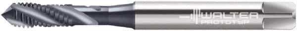 Walter-Prototyp - M6x1.00 Metric 3 Flute 6HX Modified Bottoming Spiral Flute Tap - Cobalt, TiCN Finish, 80mm OAL, Right Hand Flute, Right Hand Thread, Series M2051306 - Exact Tool & Supply
