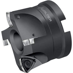 Walter - 50.8mm Cut Diam, 19.05mm Arbor Hole, 1.5mm Max Depth of Cut, Indexable Chamfer & Angle Face Mill - 5 Inserts, P 2633.- R14 Insert, Right Hand Cut, Through Coolant, Series F2330 - Exact Tool & Supply