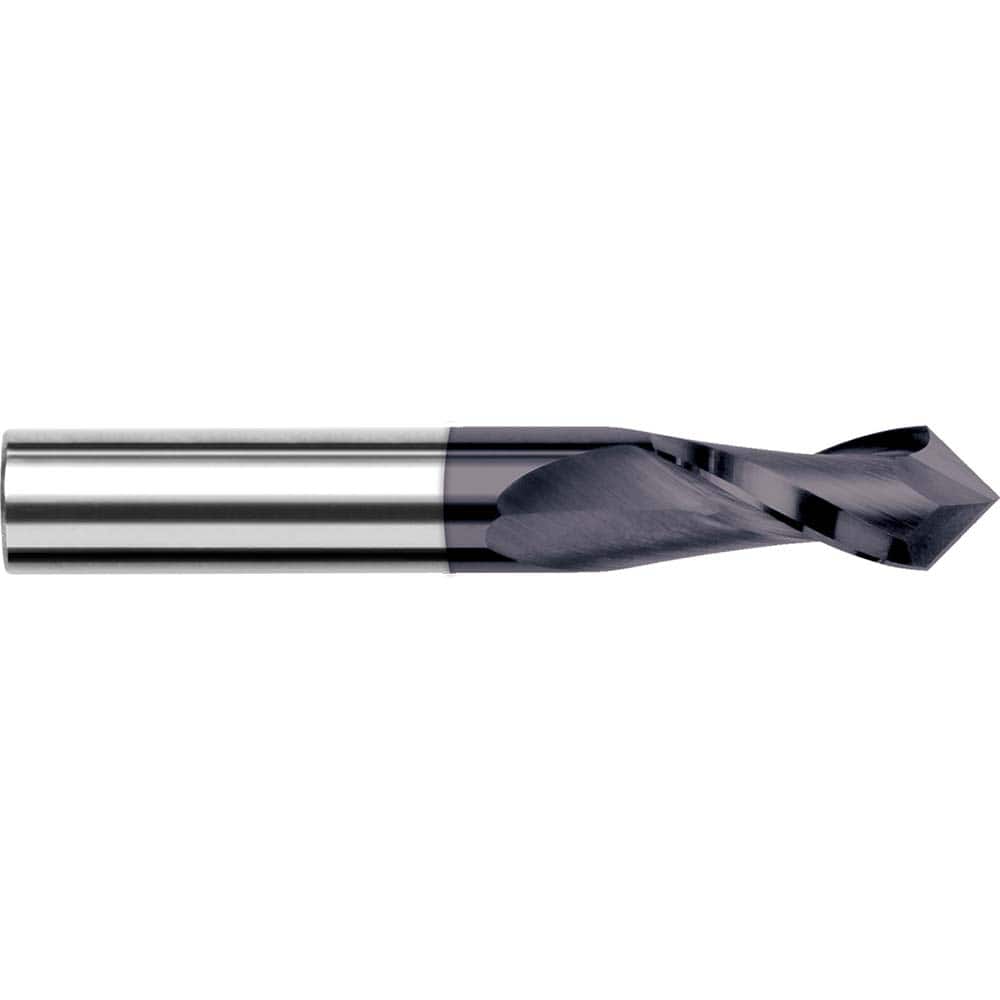Harvey Tool - 3/16" Diam, 5/8" LOC, 2 Flute 120° Point Angle Solid Carbide Drill Mill - Exact Tool & Supply