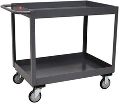 Jamco - 1,200 Lb Capacity, 36" Wide x 18" Long x 39" High Deep Shelf Cart - 2 Shelf, Steel - Exact Tool & Supply