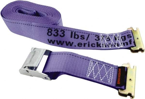 Erickson Manufacturing - 10' Long x 2" Wide, 2,000 Lb Basket Capacity, Polyester & Steel Web Sling - Blue - Exact Tool & Supply