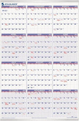 AT-A-GLANCE - 1 Sheet, 24 x 36", Wall Calendar - White - Exact Tool & Supply