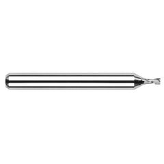 Miniature End Mills - Stub & Standard - 0.0280″ Cutter Diameter × 0.0840″ Length of Cut Carbide Square End Mill, 2 Flutes - Exact Tool & Supply