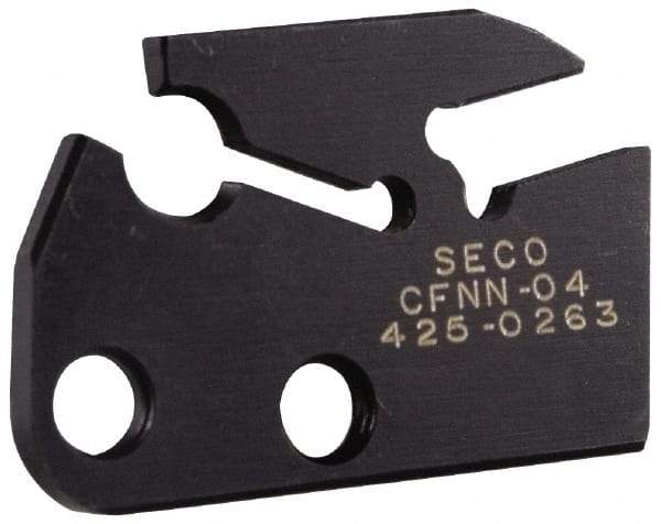 Seco - 0.118" Blade Width, 7.02" OAL, Single End Indexable Cut-Off Blade - 0.866" Max Depth of Cut, CFNN Blade, MDT Series - Exact Tool & Supply