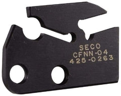 Seco - 0.118" Blade Width, 7.02" OAL, Single End Indexable Cut-Off Blade - 0.866" Max Depth of Cut, CFNN Blade, MDT Series - Exact Tool & Supply