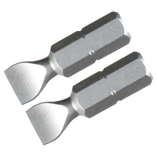 Slotted Insert Bit On 5/16″ Hex Drive 10.0 × 41mm (2 Bit Pack) - Exact Tool & Supply