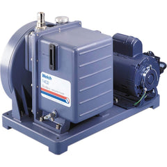 Welch - Rotary Vane-Type Vacuum Pumps; Horsepower: 0.5 ; Voltage: 115/230V ; Cubic Feet per Minute: 5.60 ; Length (Decimal Inch): 20.0000 ; Width (Decimal Inch): 12.0000 ; Height (Inch): 15 - Exact Tool & Supply