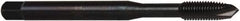 OSG - 1/4-28 UNF, 3 Flute, Oxide Finish, Vanadium High Speed Steel Spiral Point Tap - Plug Chamfer, Right Hand Thread, 80mm OAL, 1" Thread Length, 0.255" Shank Diam, 2B Class of Fit, Series 253 - Exact Tool & Supply