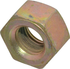 Value Collection - 3/4-10 UNC Steel Right Hand Heavy Hex Nut - 1-1/4" Across Flats, 47/64" High, Zinc Yellow Dichromate Finish - Exact Tool & Supply