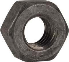 Value Collection - 5/16-18 UNC Steel Right Hand Heavy Hex Nut - 9/16" Across Flats, 19/64" High, Hot Dipped Galvanized Finish - Exact Tool & Supply