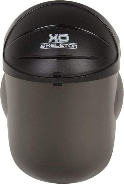 MCR Safety - Nylon Black Ratchet Adjustment, Face Shield & Headgear Set - 12-1/2" Wide x 9" High x 0.05" Thick, Scratch Resistant, Gray Window - Exact Tool & Supply