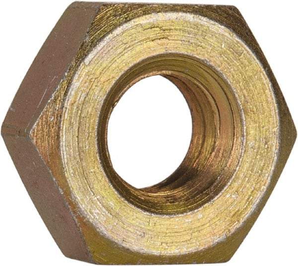 Made in USA - 5/16-18 UN Steel Right Hand Machine Screw Hex Nut - 9/16" Across Flats, 0.225" High, Cadmium-Plated Finish - Exact Tool & Supply