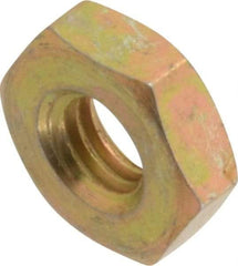 Made in USA - #10-32 UN Steel Right Hand Machine Screw Hex Nut - 11/32" Across Flats, 0.13" High, Cadmium-Plated Finish - Exact Tool & Supply