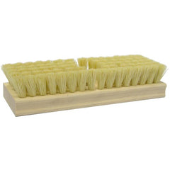 8″ Square End Scrub Brush, with Threaded Handle Hole, 1″ Trim, White Tampico Fill - Exact Tool & Supply