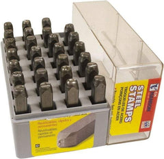C.H. Hanson - 27 Piece, 1/16" Character Steel Stamp Set - Letters, Reverse - Exact Tool & Supply