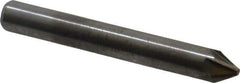 M.A. Ford - 1/4" Head Diam, 1/4" Shank Diam, 6 Flute 60° Solid Carbide Countersink - Bright Finish, 2" OAL, 0.06" Nose Diam, Single End, Straight Shank, Right Hand Cut - Exact Tool & Supply