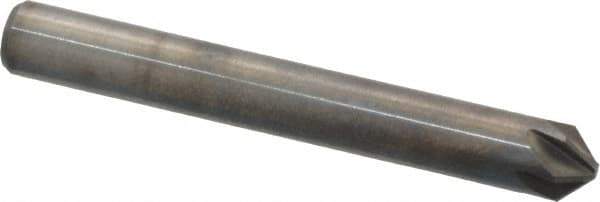 M.A. Ford - 3/16" Head Diam, 3/16" Shank Diam, 6 Flute 90° Solid Carbide Countersink - Bright Finish, 1-1/2" OAL, 0.04" Nose Diam, Single End, Straight Shank, Right Hand Cut - Exact Tool & Supply