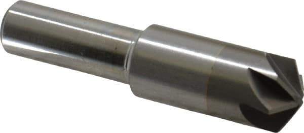 M.A. Ford - 1/2" Head Diam, 3/8" Shank Diam, 6 Flute 120° Solid Carbide Countersink - Bright Finish, 2-1/8" OAL, 0.15" Nose Diam, Single End, Straight Shank, Right Hand Cut - Exact Tool & Supply