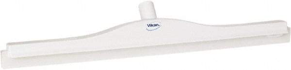 Vikan - 24" Rubber Blade Floor Squeegee - Double Edge, White, Plastic Holder - Exact Tool & Supply