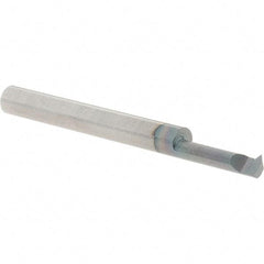 Scientific Cutting Tools - 1/2" Cutting Depth, 20 to 56 TPI, 0.15" Diam, Internal Thread, Solid Carbide, Single Point Threading Bar - AlTiN+ Finish, 2" OAL, 3/16" Shank Diam, 0.035" Projection from Edge, 60° Profile Angle - Exact Tool & Supply