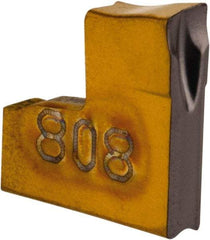 Iscar - TAGR J IC808 Grade, 0.0787" Cutting Width, Carbide Cutoff Insert - 6° Right Hand Lead Angle, 0.0079" Cnr Rad, TiAlN Coated, Single End - Exact Tool & Supply