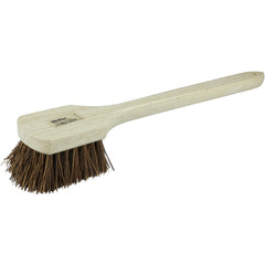 20″ Utility Scrub Brush, Palmyra Fill, Long Handle, Wood Block - Exact Tool & Supply