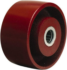 Hamilton - 4 Inch Diameter x 2 Inch Wide, Cast Iron Caster Wheel - 1,000 Lb. Capacity, 2-1/4 Inch Hub Length, 3/4 Inch Axle Diameter, Straight Roller Bearing - Exact Tool & Supply