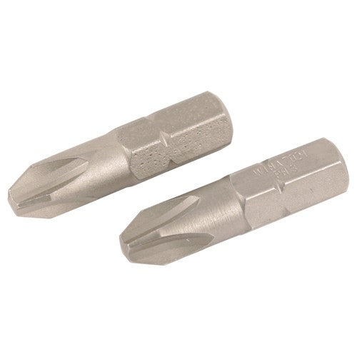 Phillips Insert Bit On 5/16″ Drive #2 × 32mm (2 Bit Pack) - Exact Tool & Supply