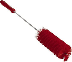 Vikan - 2" Diam Polyester Valve Brush - 19-5/8" OAL, 5-15/16" Head Length, Polypropylene & Stainless Steel Handle - Exact Tool & Supply