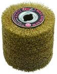 4 x 2-3/4 x 5/8-11" Brass Plated wire .030 - Wire Brush for Right Angle Grinders - Exact Tool & Supply